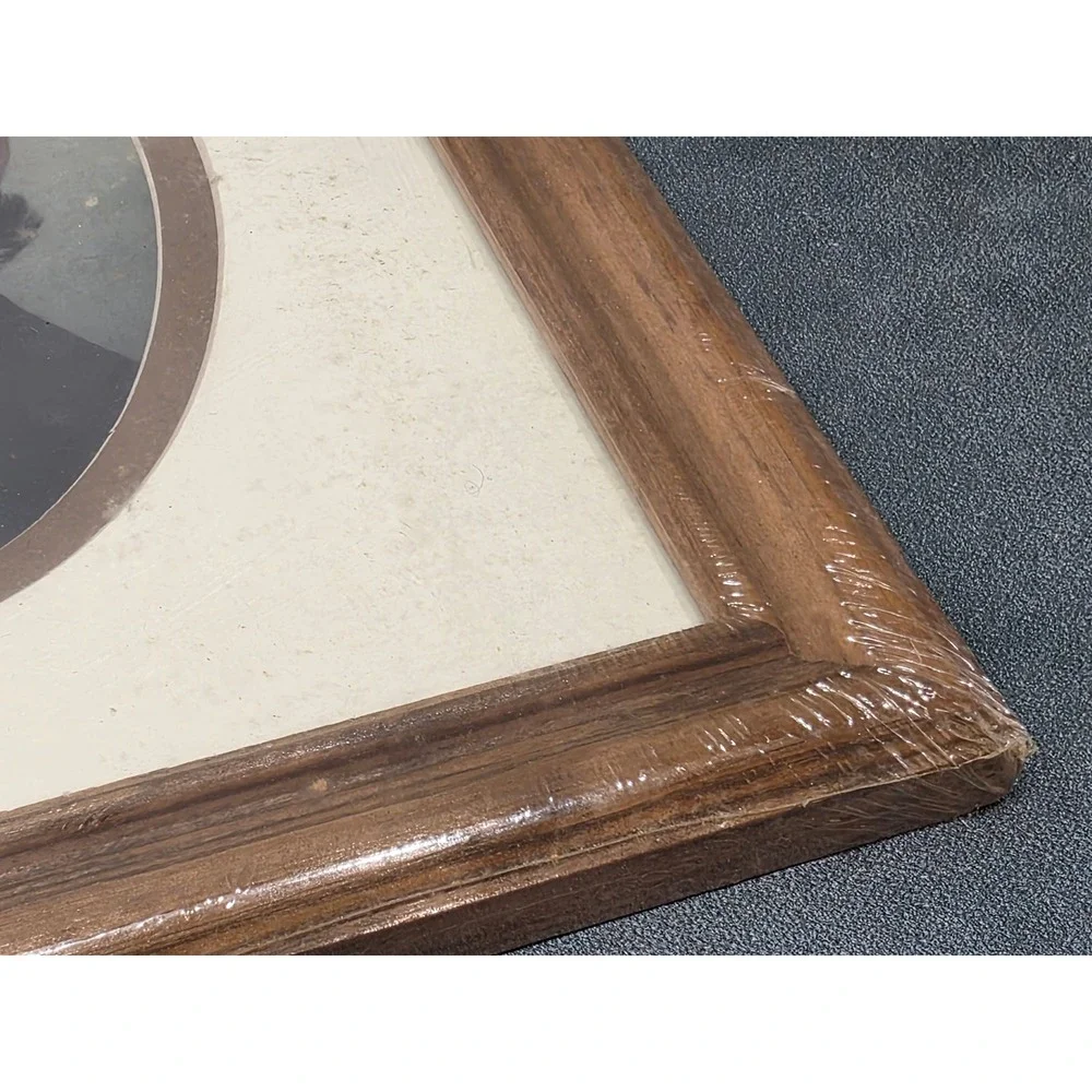 National Picture & Frame Wood Double Oval 5x7 Photo Frame Brown 10x14 2028122BR